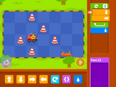 Little Fire Truck  Loops - Coding Games For kids