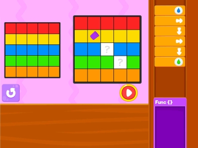 Paint The Squares  Debugging - Coding Games For kids