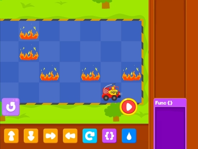 Little Fire Truck  Advance - Coding Games For kids