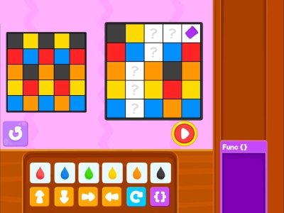 Paint The Squares  Advance - Coding Games For kids