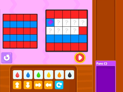 Paint The Squares  Loops - Coding Games For kids